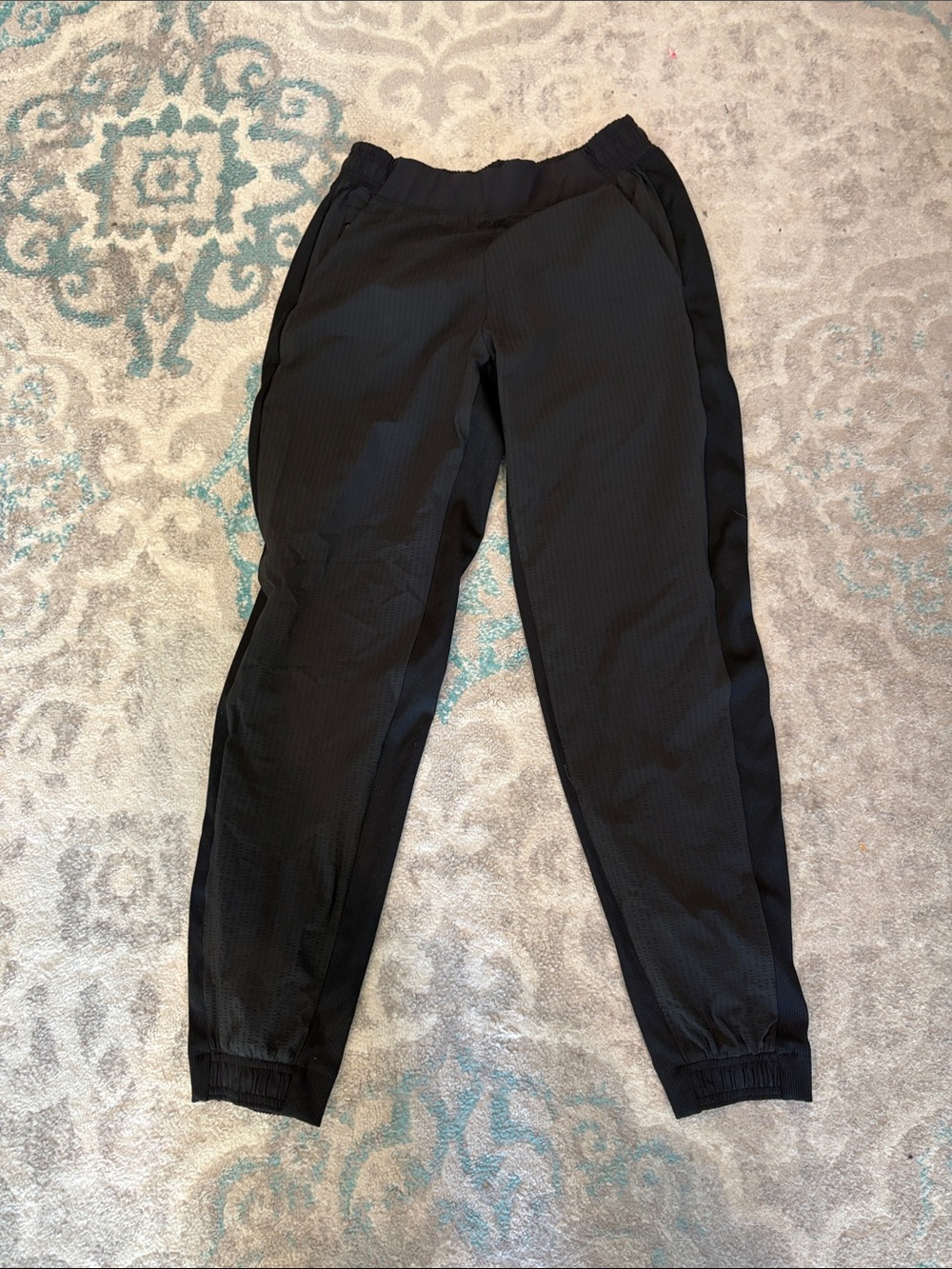 Athleta Black Women's Track Joggers with Side Panels